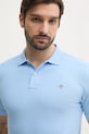Бавовняне поло Gant блакитний 2210.