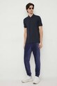 BOSS polo bawełniane 50500332 granatowy AW23
