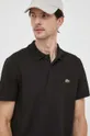 black Lacoste polo shirt