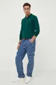Βαμβακερή μπλούζα με μακριά μανίκια Polo Ralph Lauren πράσινο