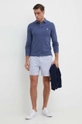 Polo Ralph Lauren top a maniche lunghe in cotone blu navy