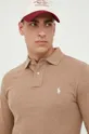 καφέ Βαμβακερή μπλούζα με μακριά μανίκια Polo Ralph Lauren