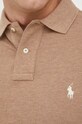 Bombažna majica z dolgimi rokavi Polo Ralph Lauren 710681126 rjava