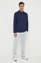 Bavlnené tričko s dlhým rukávom Polo Ralph Lauren tmavomodrá