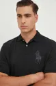 μαύρο Βαμβακερό μπλουζάκι πόλο Polo Ralph Lauren