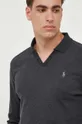 γκρί Βαμβακερή μπλούζα με μακριά μανίκια Polo Ralph Lauren