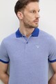 Бавовняне поло Barbour фіолетовий MML0628
