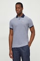 Bavlnené polo tričko Barbour tmavomodrá MML0628
