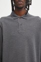 Памучна блуза с дълги ръкави Barbour сив MML0705