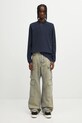 Barbour longsleeve bawełniany MML0705 granatowy