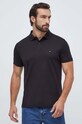 Бавовняне поло Tommy Hilfiger MW0MW35585 чорний AA00