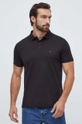 Tommy Hilfiger polo de bumbac MW0MW35585 negru AA00