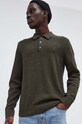 Svetr z vlněné směsi Abercrombie & Fitch zelená KI120.3291.320