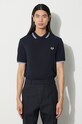 Хлопковое поло Fred Perry хлопок тёмно-синий M3600.238