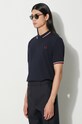 Хлопковое поло Fred Perry тёмно-синий M3600.T55