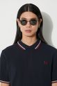 Памучна тениска с яка Fred Perry M3600.T55 тъмносин