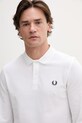 Pamučna majica dugih rukava Fred Perry bijela M6006.100