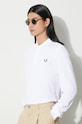 Fred Perry longsleeve bawełniany M6006.100 biały