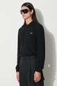Хлопковый лонгслив Fred Perry чёрный M6006.906