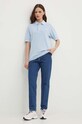 Îmbrăcăminte Lacoste polo de bumbac PH3450 albastru