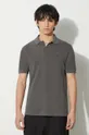 Βαμβακερό μπλουζάκι πόλο Lacoste γκρί