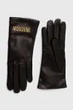 čierna Kožené rukavice Moschino Dámsky