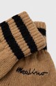 Vlněné rukavice Moschino M2949.65369 béžová AW23