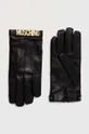 czarny Moschino rękawiczki skórzane Damski