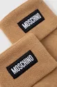 Кашемірові рукавички Moschino коричневий