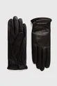 črna Usnjene rokavice Emporio Armani Ženski