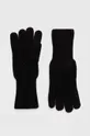 μαύρο Γάντια από μείγμα μαλλιού Armani Exchange Γυναικεία