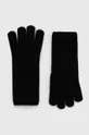 czarny Tommy Hilfiger rękawiczki z domieszką wełny Damski