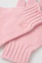 Дитячі вовняні рукавички United Colors of Benetton рожевий