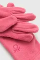 Otroške rokavice United Colors of Benetton roza