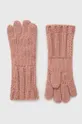 różowy Pepe Jeans rękawiczki dziecięce Dziewczęcy