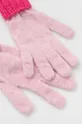 United Colors of Benetton rękawiczki z domieszką wełny dziecięce różowy