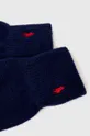 Γάντια από μείγμα μαλλιού Polo Ralph Lauren σκούρο μπλε