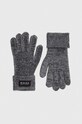 Rukavice s prímesou vlny Guess s prímesou vlny sivá AM9335.POL02