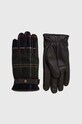 Barbour mănuși din amestec de lână Newbrough Tartan Gloves piele verde MGL0051