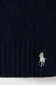 Polo Ralph Lauren szalik bawełniany granatowy