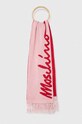 Moschino szalik wełniany dzianina różowy M2944.30774