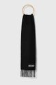 Moschino szalik wełniany wełna czarny M2981.30761