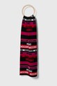 Moschino szalik wełniany dzianina fioletowy M5745.30771