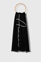 EA7 Emporio Armani szalik wzorzyste czarny 280167.3F108