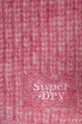 Kratki šal s primjesom vune Superdry roza