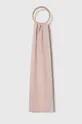 różowy Calvin Klein szalik z domieszką wełny Damski