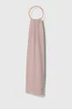 różowy Calvin Klein szalik z domieszką wełny Damski