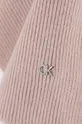 Calvin Klein szalik z domieszką wełny różowy