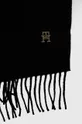 Tommy Hilfiger szalik wełniany czarny