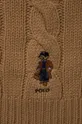 Шерстяной шарф Polo Ralph Lauren бежевый